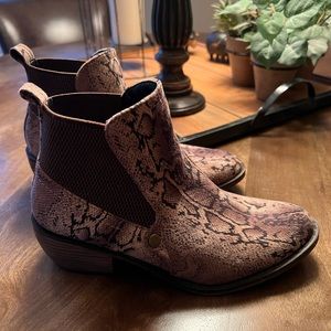 Mia snakeskin boots